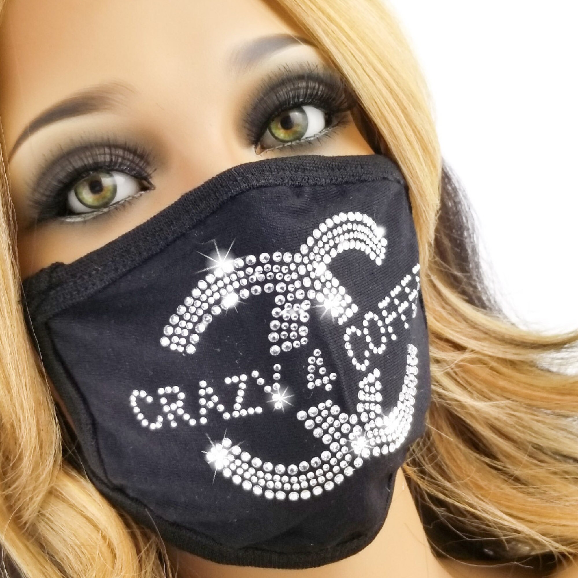 Bling Face Mask USA Rhinestone Mask Crystal Mask Crazy Etsy
