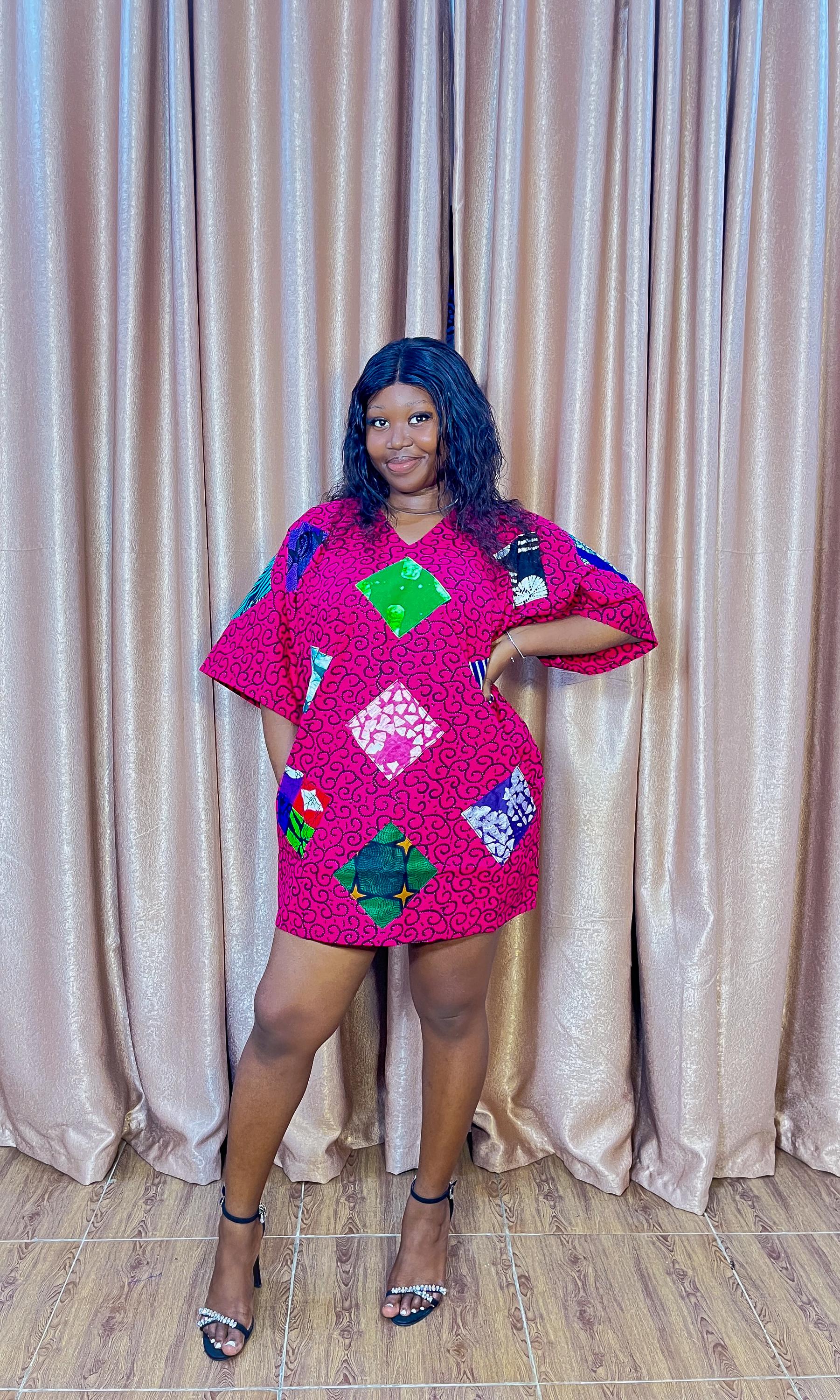 slim fit dress slacks Shop Nuichan's Ankara Kaftan Dresses main image 0