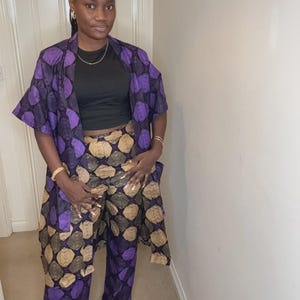 Ankara Kimono & Pants Set: African Print Cotton Co-ord