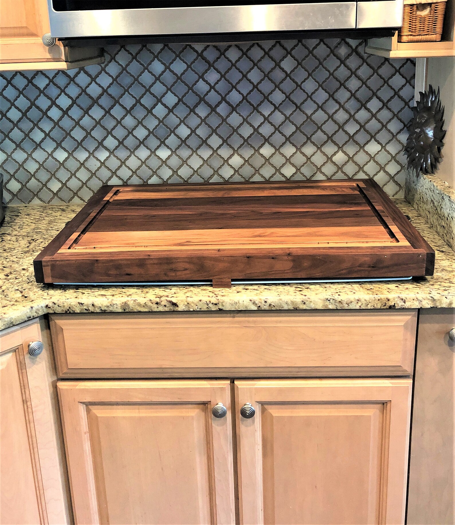 Handmade Custom Wooden Stove Top Cover Etsy