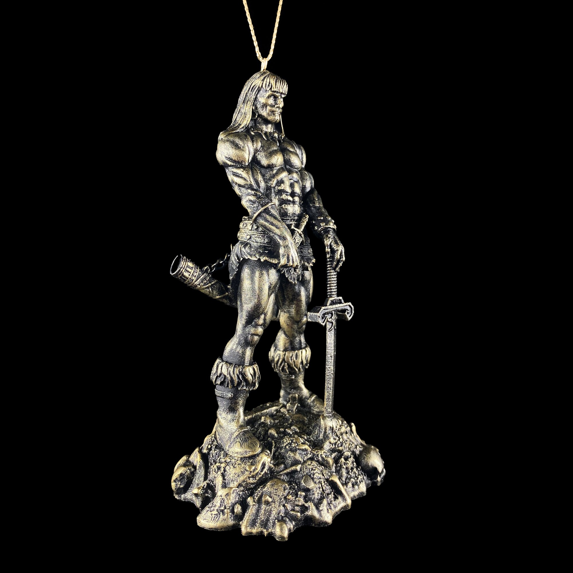 Frazetta Conan The Barbarian Holiday Christmas Ornament Antique Gold