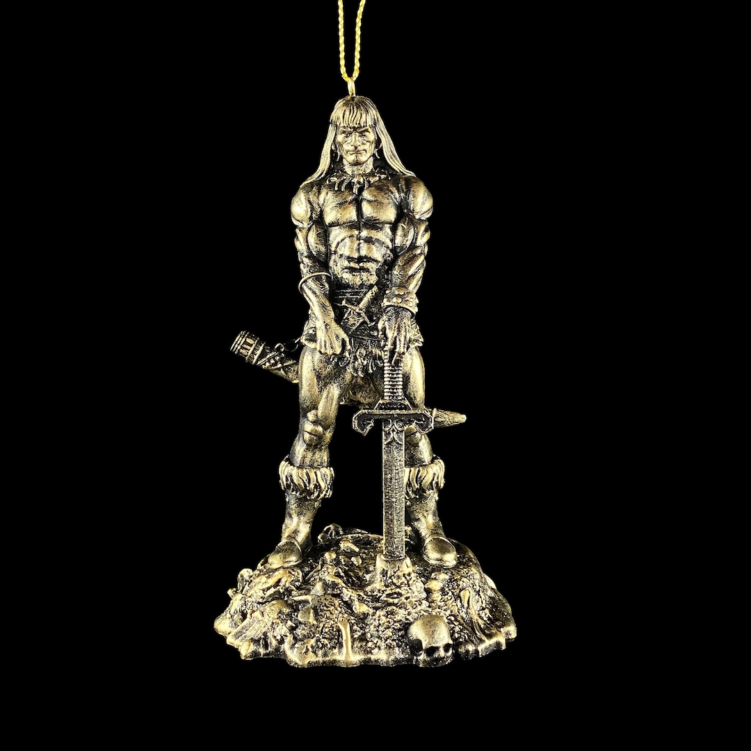 Frazetta Conan The Barbarian Holiday Christmas Ornament Antique Gold