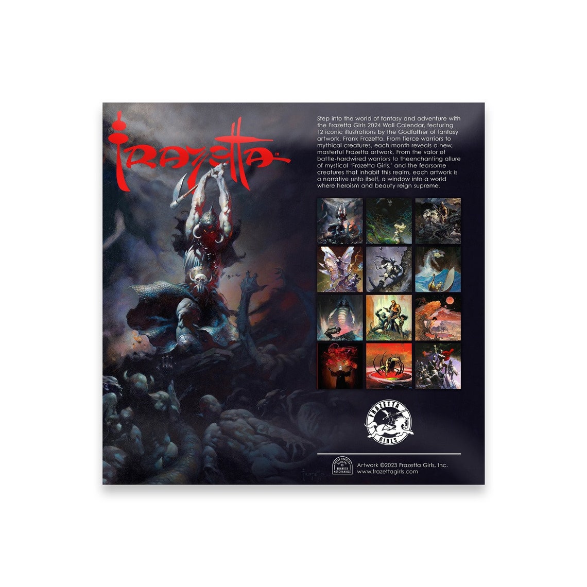 Frank Frazetta 2024 Wall Calendar regular Edition Etsy