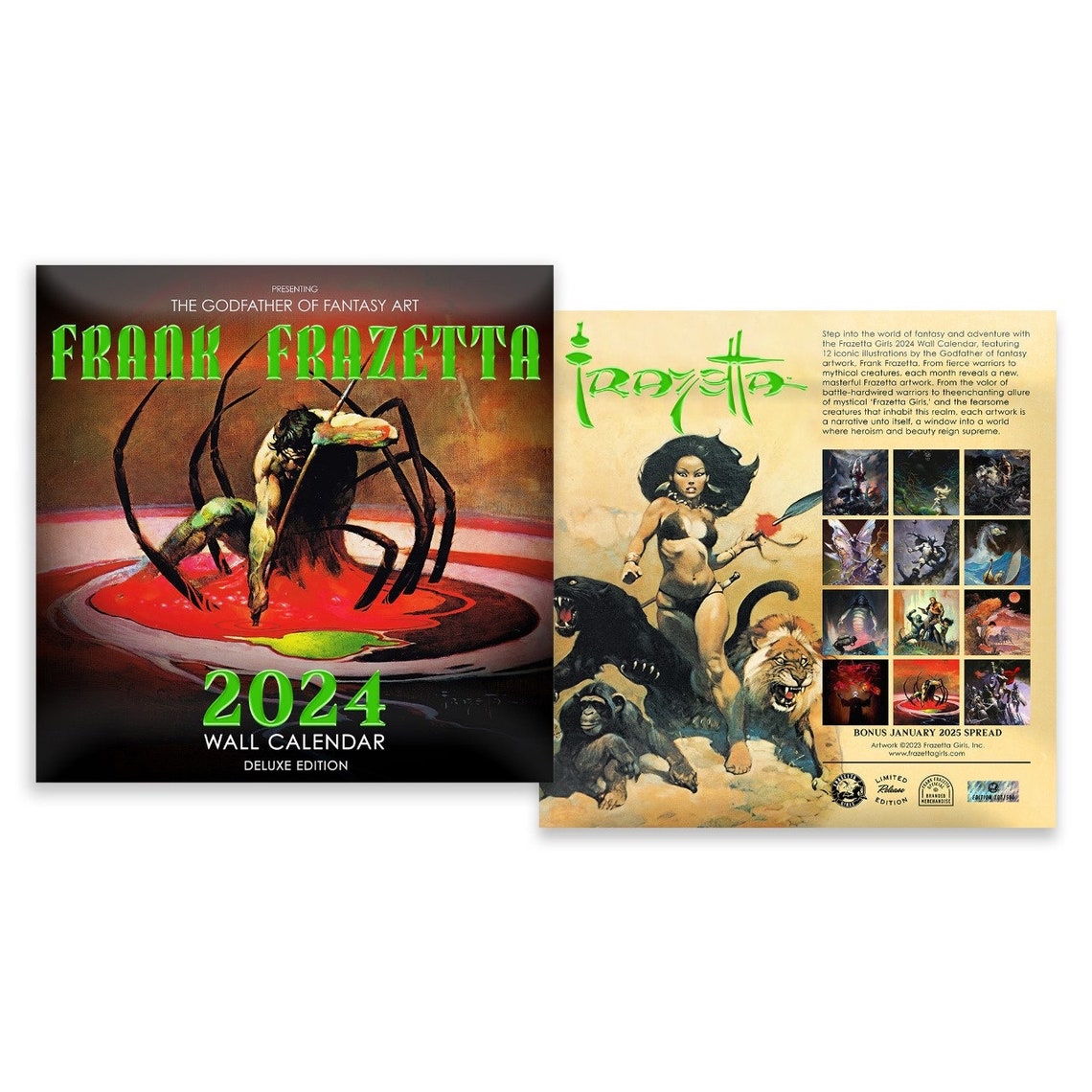 Frank Frazetta 2024 Wall Calendar limited Collectors Edition Etsy