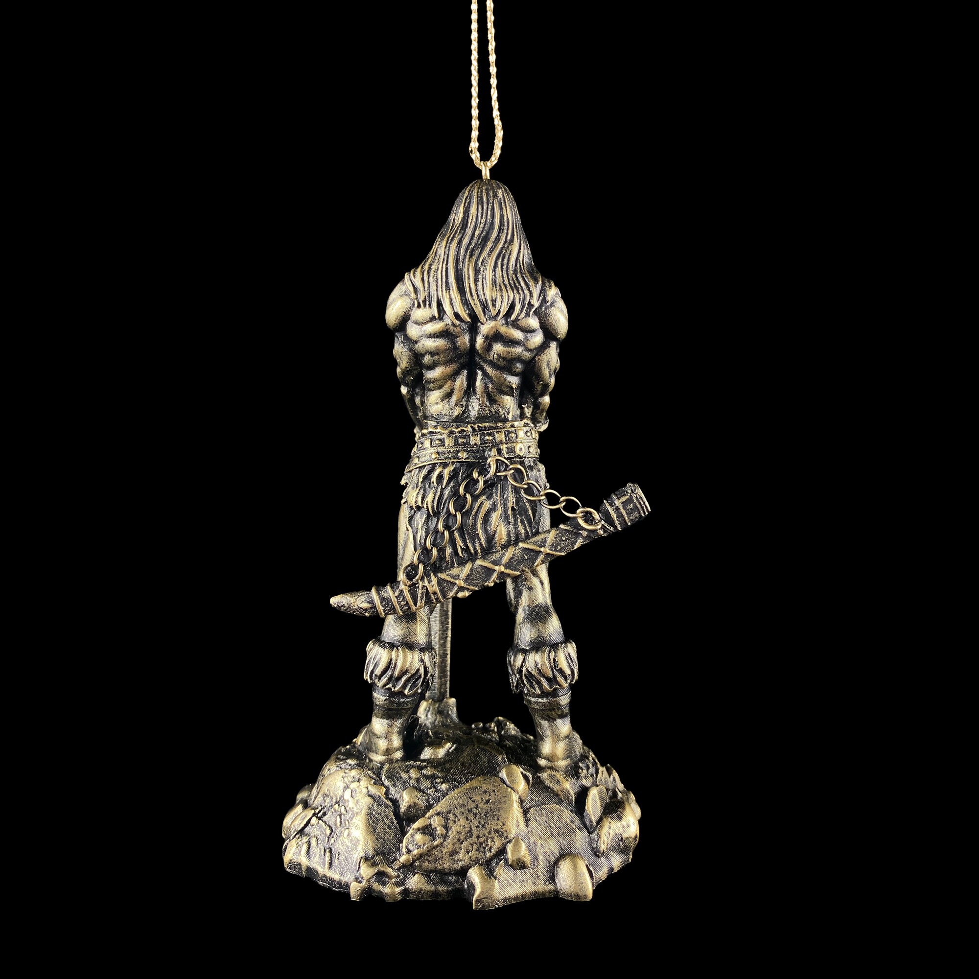 Frazetta Conan The Barbarian Holiday Christmas Ornament Antique Gold