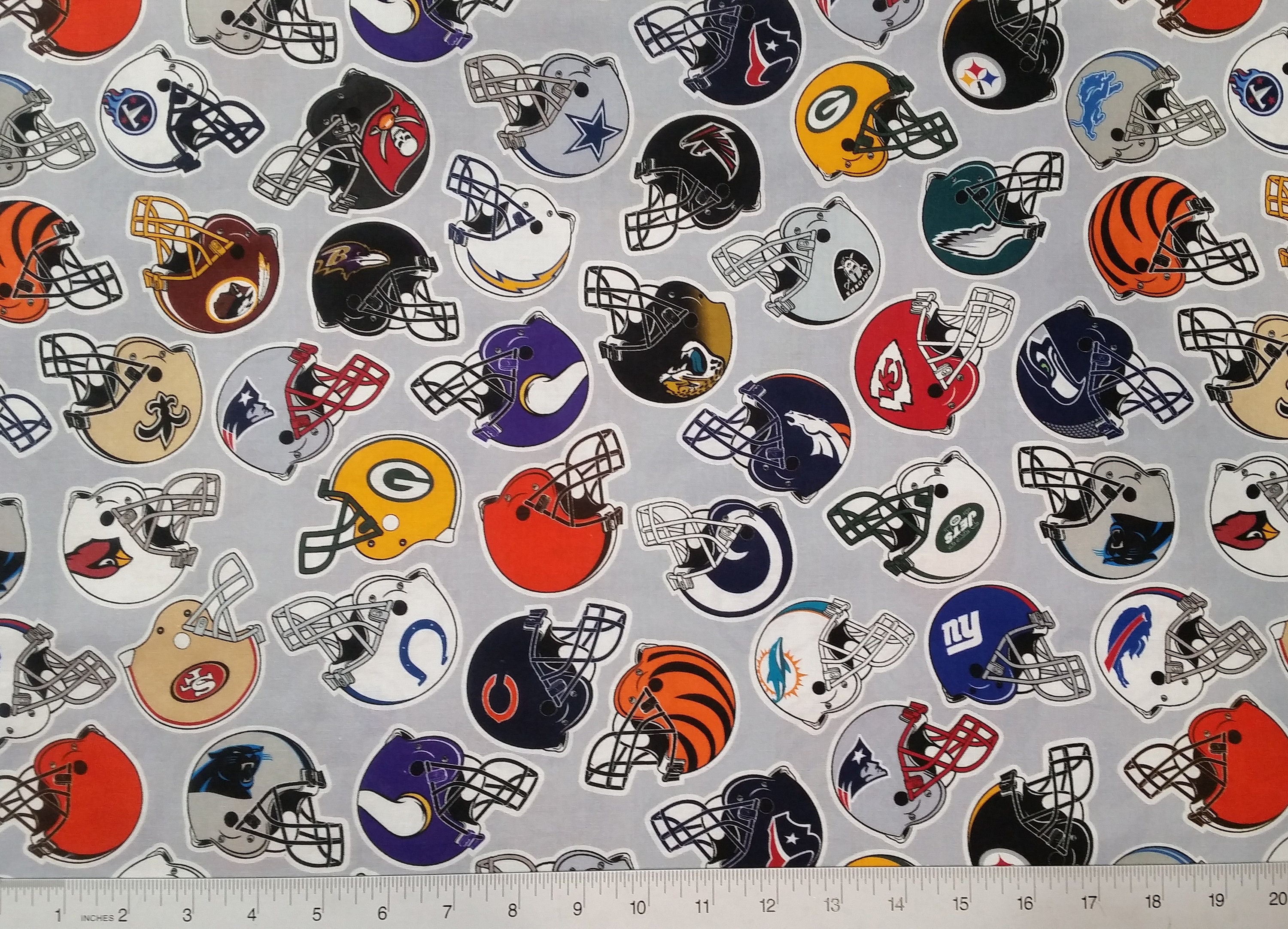 NFL FOOTBALL All Team Helmet COTTON Woven Fabric For Masks Etsy