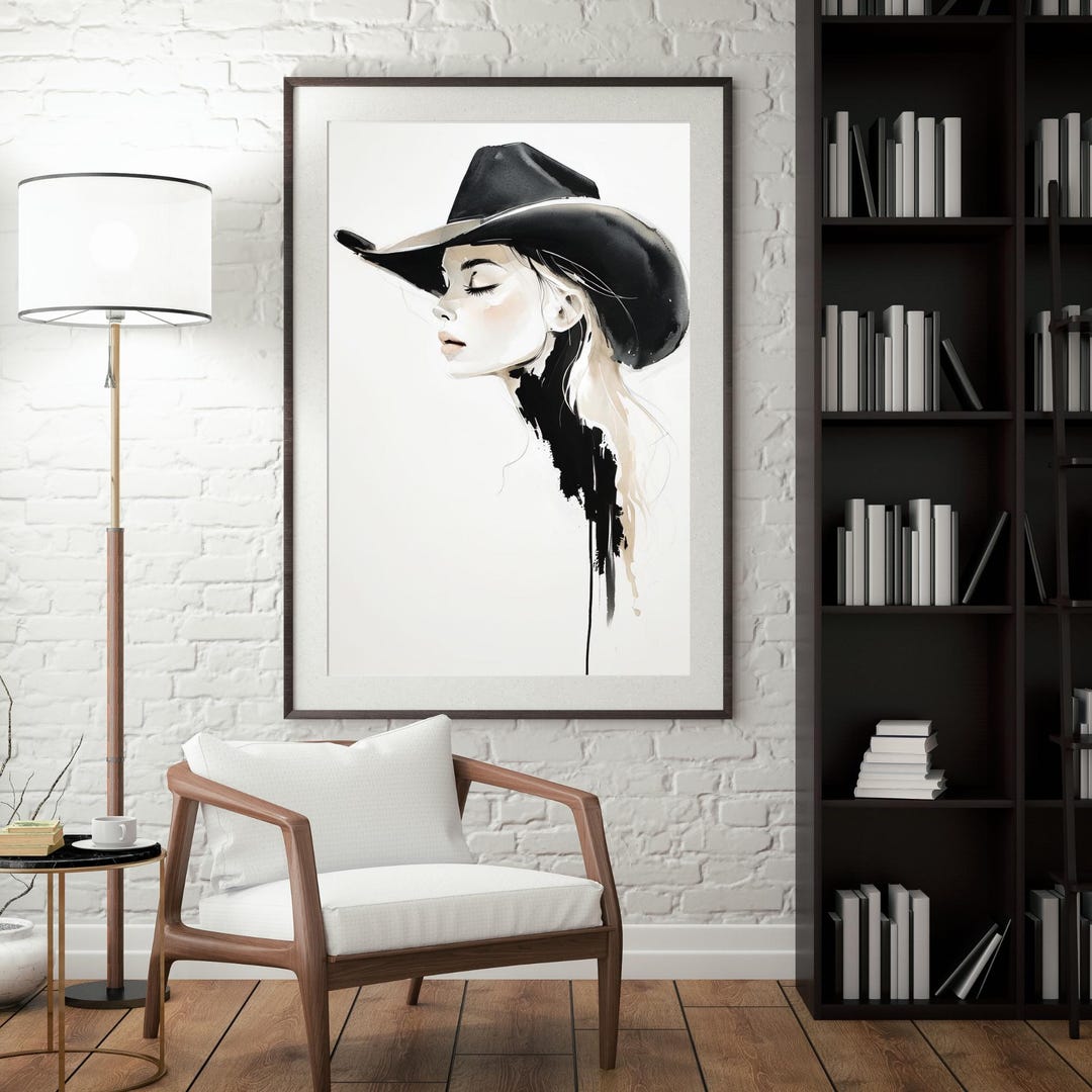 Rodeo Abstract Abstract Cowgirl Art Print: Vintage Western Rodeo (digital Download) - Etsy
