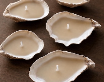 Natural Oyster Shell Candle, Coastal Wedding Favor, Coastal Decor, Coastal bridal shower favor, Beach Wedding Favor, Boho Wedding Favors