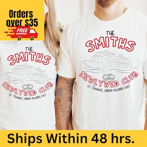 Custom Honeymoon Cruise Shirts: Comfort Colors Matching Couple Tees