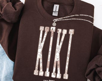 Birthday Gift for KIKI  Sweatshirt ,Custom Grandkids Name on Sleeve, KIKI Floral Shirt, New Grandmother
