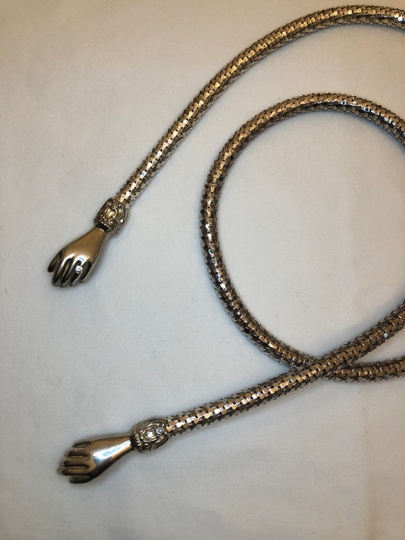 RARE vintage Metal Hands Belt/Necklace/Choker
