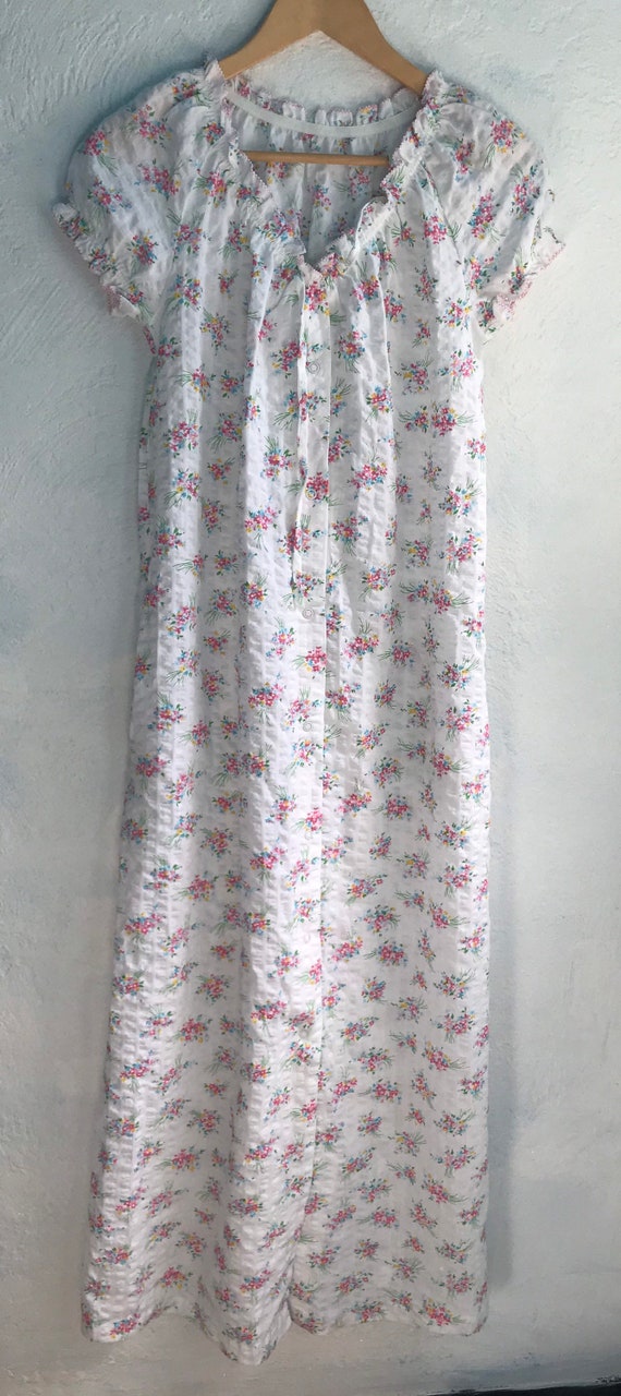1980s Vintage Handmade Cottagecore Full Length Whi