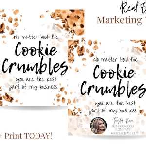 Pop By Gift Tag, No matter how the cookie crumbles, you’re the best part of my business, Real Estate Printable Tag, Realtor Marketing