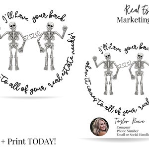 Pop By Gift Tag, ik sta voor u klaar als het gaat om al uw vastgoedbehoeften! Afdrukbare tag voor makelaar, Halloween-tags voor onroerend goed