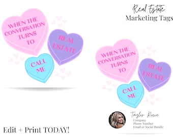 Etykieta upominkowa Wpadnij, Wpadnij na Walentynki, Etykieta do wydrukowania w branży nieruchomości, Marketing nieruchomości, Marketing dni otwartych, Wesołych Walentynek!