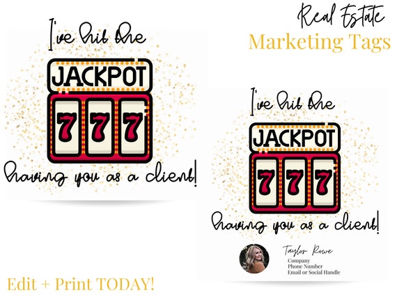 Pop by Gift Tag Ive Hit the JACKPOT Having You as a Client - Etsy