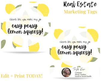 Wpadnij po etykietę upominkową, klienci Realtor tacy jak Ty ułatwiają mi pracę jak wyciskanie cytryny! Etykieta do druku nieruchomości, marketing nieruchomości