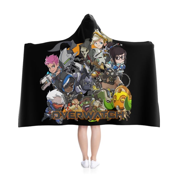 Overwatch Hooded Blanket,Gamer Blanket,Overwatch Inspired,Deva,Mercy,Ana,Ash,Mc Cree Mas
