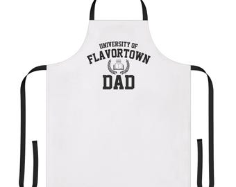 Flavortown University Dad Apron, Funny Grilling Gift