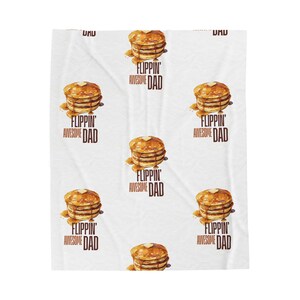Foodie Dad Gift, Dad Cooking Gift, Dad Joke Blanket, Breakfast Club Blanket, Dad Joke Blanket, Funny Cooking Gift. Flippin' Awesome Dad