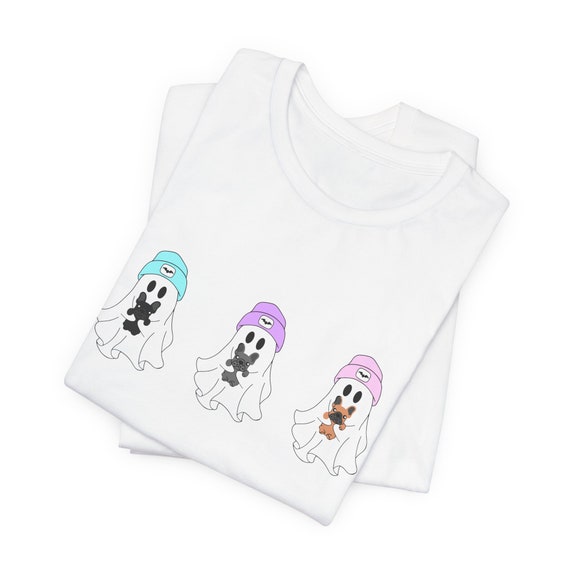 Halloween Puppy Ghost T-Shirt, Dog Lover Tee, French Bulldog