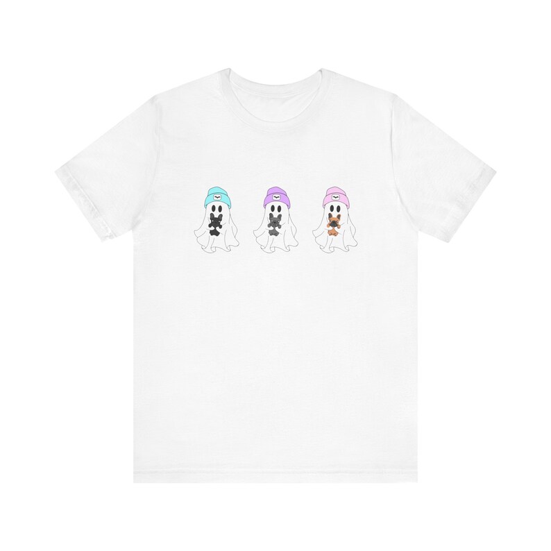Halloween Puppy Ghost T-Shirt, Dog Lover Tee, French Bulldog image 3