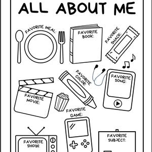 Aktivitetsblad Allt om mig, Tillbaka till skolan, Klassrumsaffisch (PDF-nedladdning)