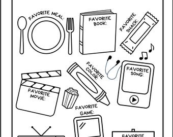 All About Me Activity Sheet, Back to School, Classroom Poster (PDF Download)