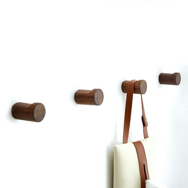 Wooden Wall Hooks Etsy