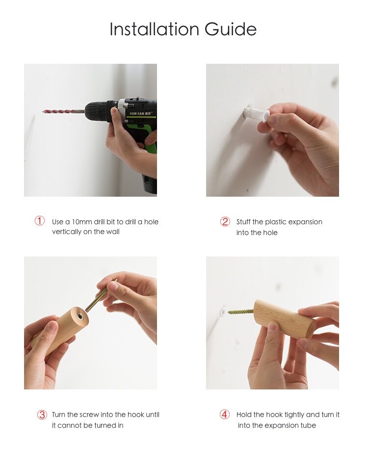 Nordic Wooden Hook Pegs Screwless Entryway Wall Organiser Etsy Australia