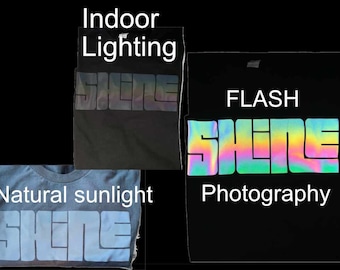 Specialty Vinyl, Black reflective vinyl custom shirts.  For children and adults!