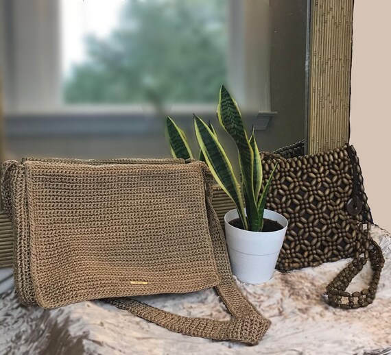 vintage THE SAK crossbody bags / hand crochet bags
