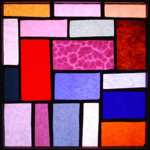 Colorful Abstract Stained Glass Suncatcher