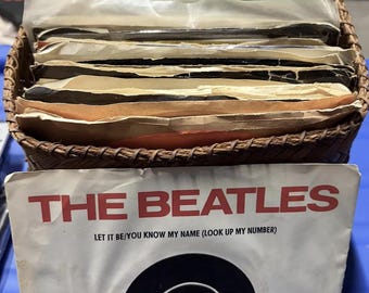 Vintage Beatles 45 RPM Record Collection – Includes over 80 1960s-1980s Rock, Pop Singles
