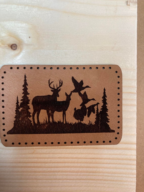 Custom Laser Engraved Leather Patch. | Etsy