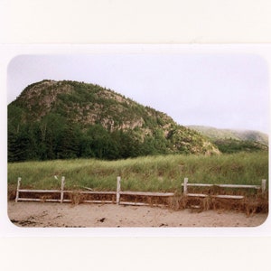 Sand Beach Mountains Acadia National Park Durable Vinyl Sticker