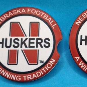 Nebraska Husker Football Tradition 2-pk Ceramic Car coasters