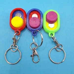 3D Printed Magnetic Fidget Toy Keychain - Slider Stress Relief Hand Spinner Gadget for Anxiety & Focus