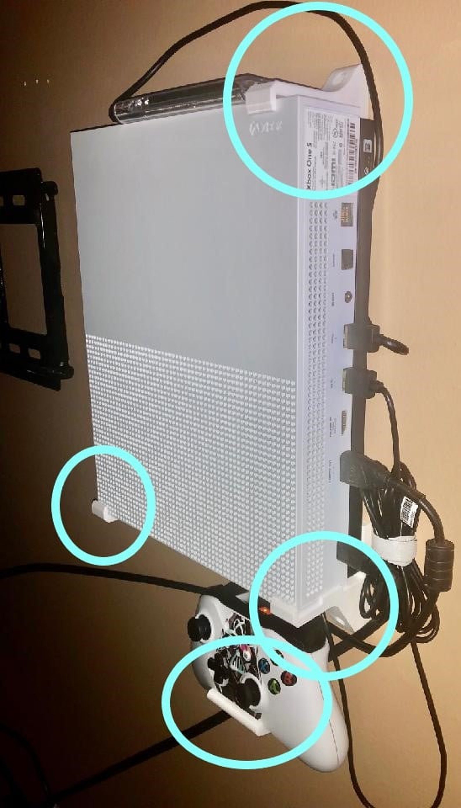 Xbox One S Wall Mounts 3 and Controller Wall Mount 1 Etsy