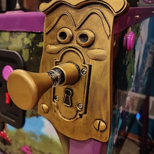 Alice Goes to Wonderland Pinball Plunger, 3D Printed Door Knob, Fantasy Game Room Decor