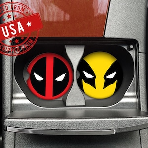Deadpool & Wolverine Car Coasters, Marvel Fan Gift (2-PK)