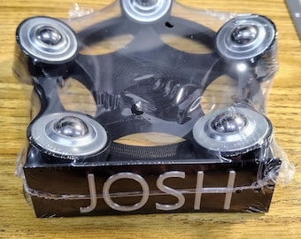 3D-Printed Bowling Ball Cup with Rollers, Custom Name Plate, Unique Bowling Gift