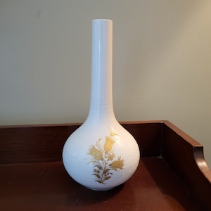 Vintage 1980er Jahre Rosenthal Studio Line Björn Wiinblad Romanze weiße Porzellan Vase