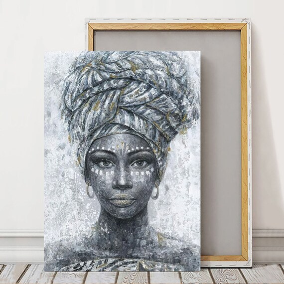African American Girl Wall Art Traditional African Women Etsy