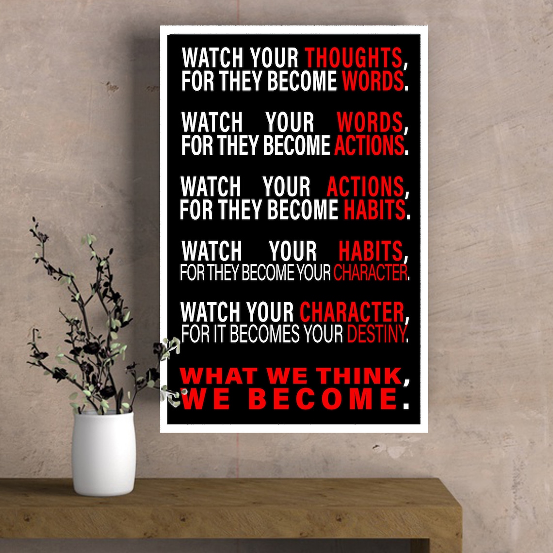 List 27+ Images watch your thoughts they become words poster Updated List 27+ Images watch your thoughts they become words poster Updated