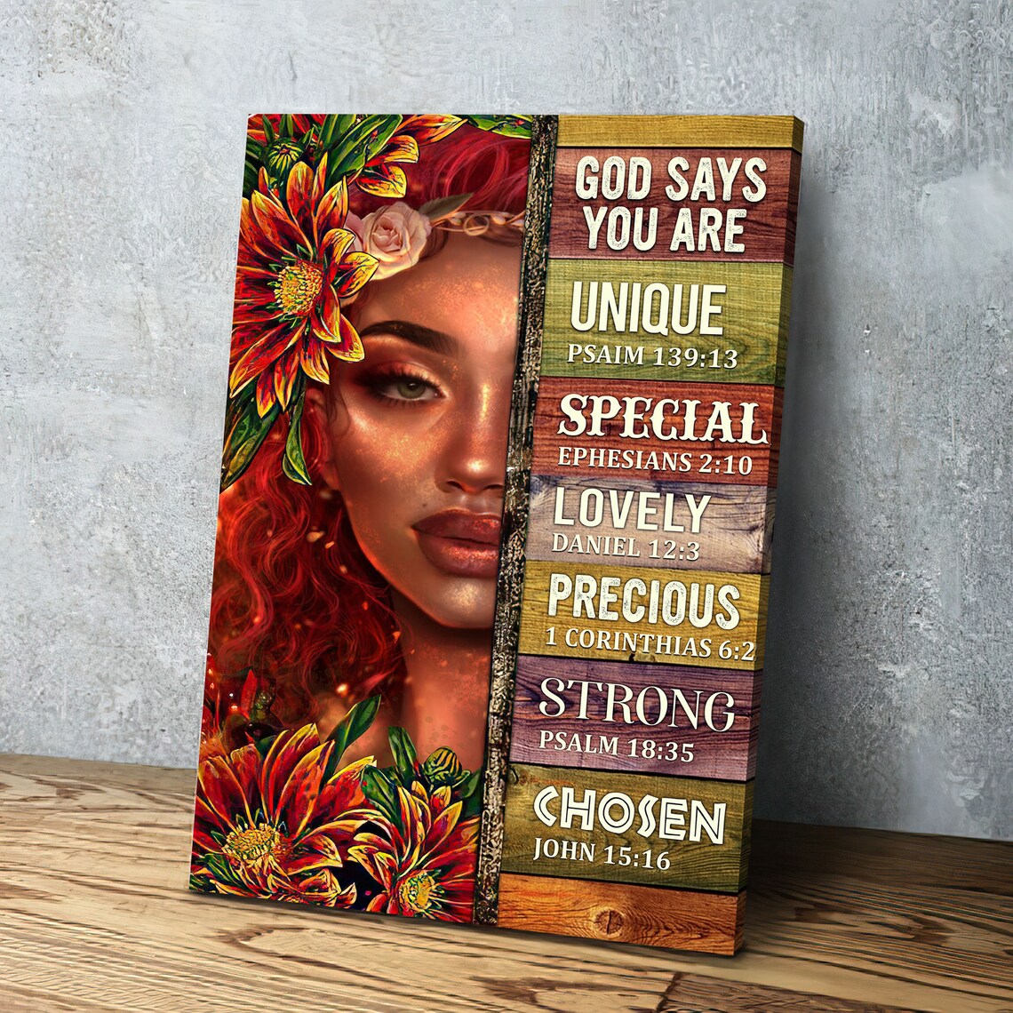 Black Girl God God Says You Are Canvas Afro Girl Poster Etsy