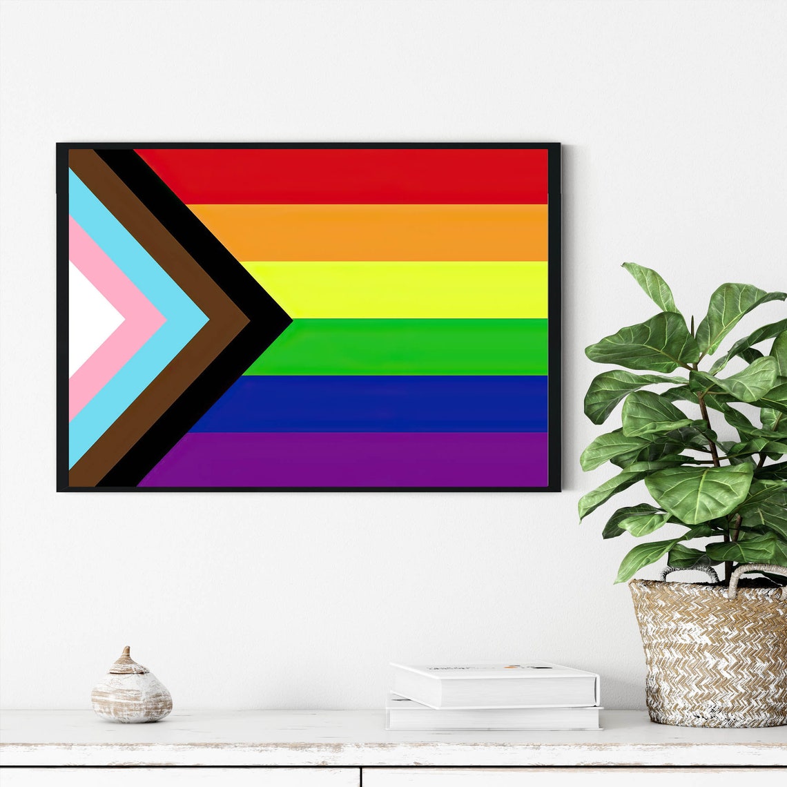 Pride Flag Canvas Art LGBT Rainbow Wall Art Human Rights | Etsy