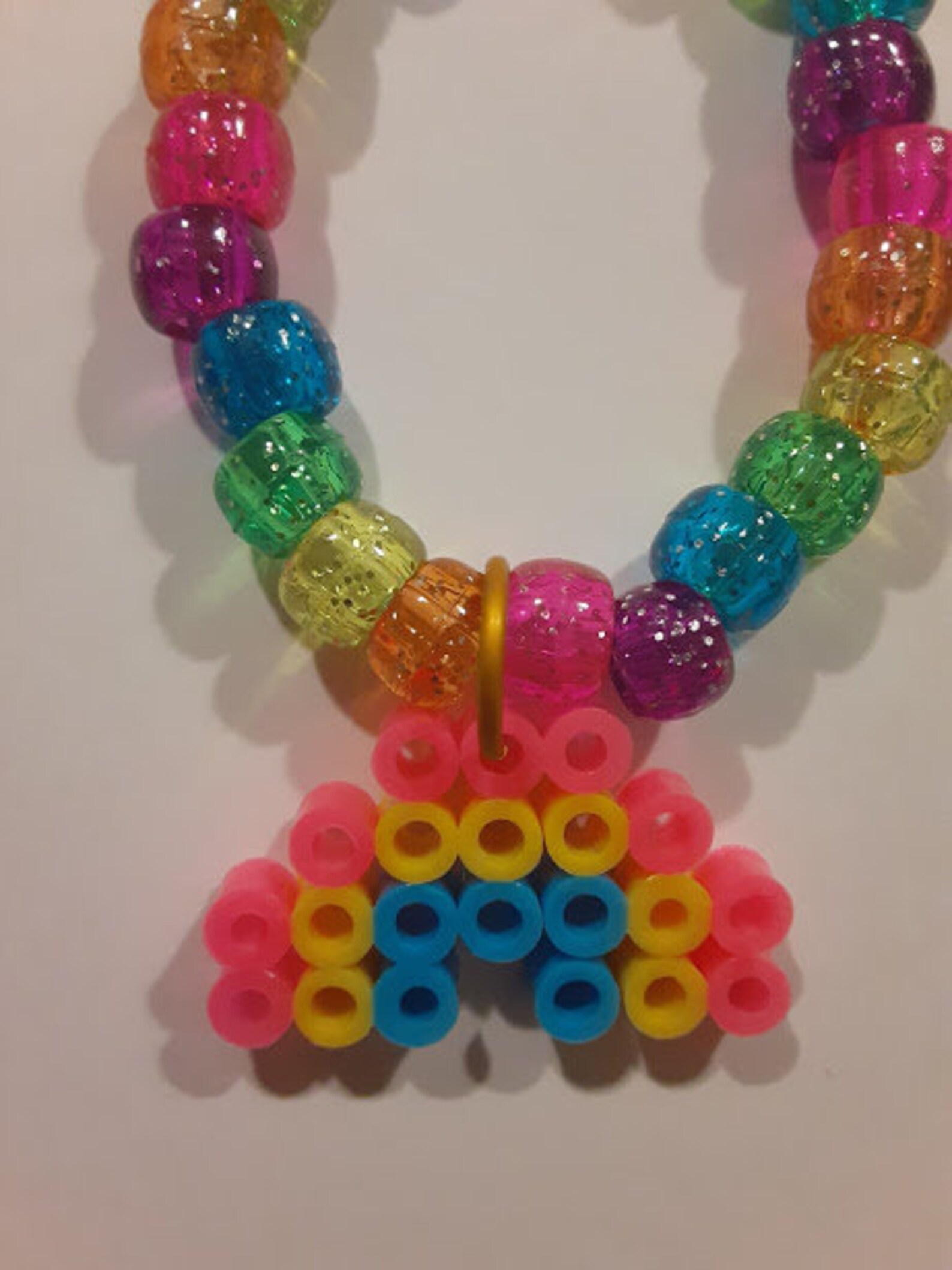 Kandi Charm Bracelet Cute Customizable Perler Bead Bracelet Etsy