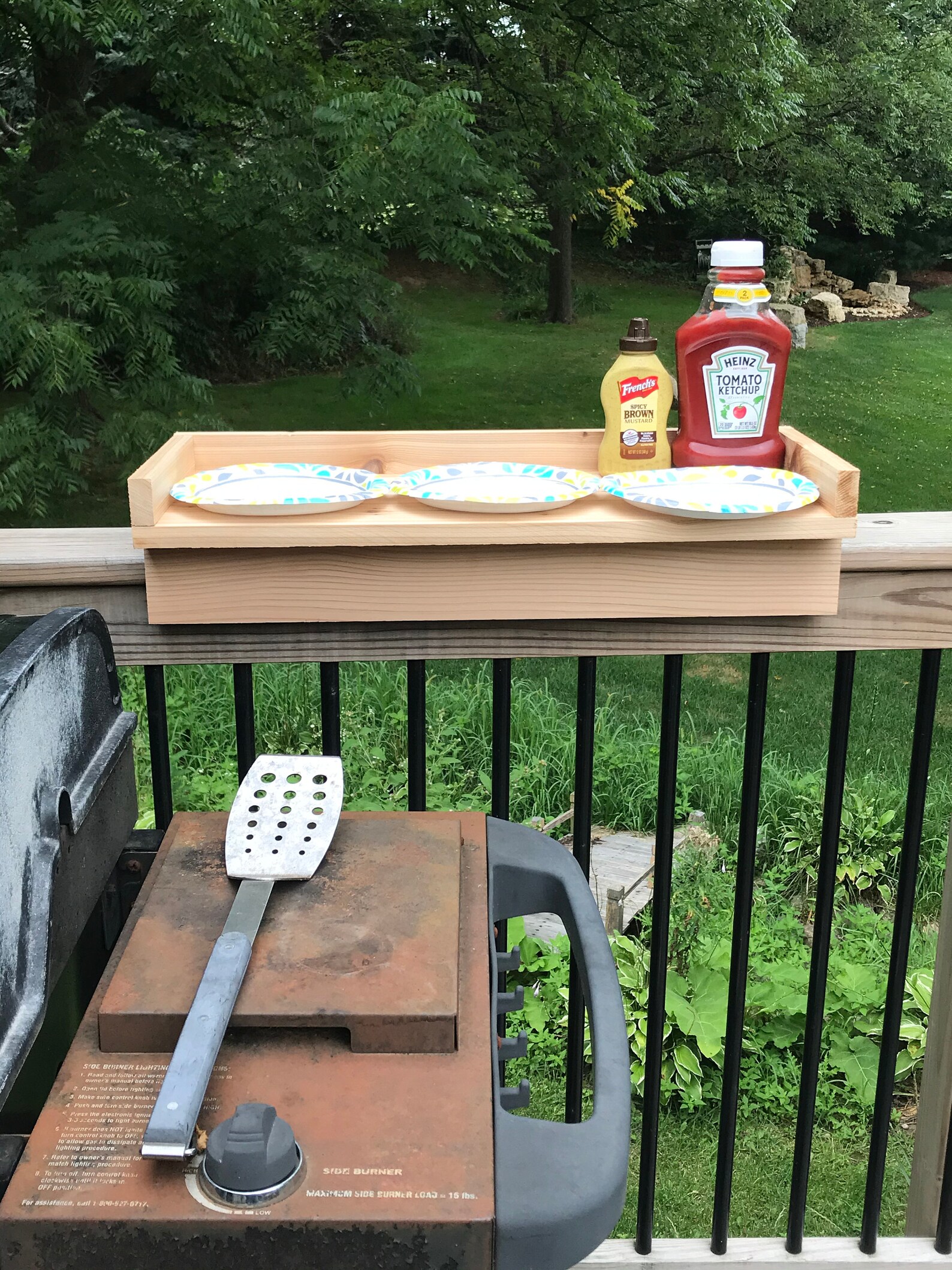Deck Railing Table/grill Accessories/bbq/deck Etsy