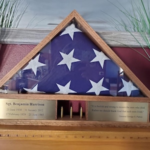 Memorial Flag Display Case/Honoring American Heros